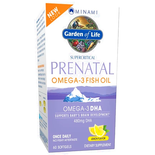 Garden of Life Prenatal DHA Omega 3 Fish Oil - Minami Natural Prenatal, 60 Softgels