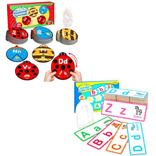 Kasfalci Alphabet Puzzle & Alphabet Cards,Alphabet Learning Toys,ABC Learning for Toddlers Kids,Matching Letter Game,Preschool Learning Activities,Kindergarten Classroom Must Haves,Homeschool Supplies