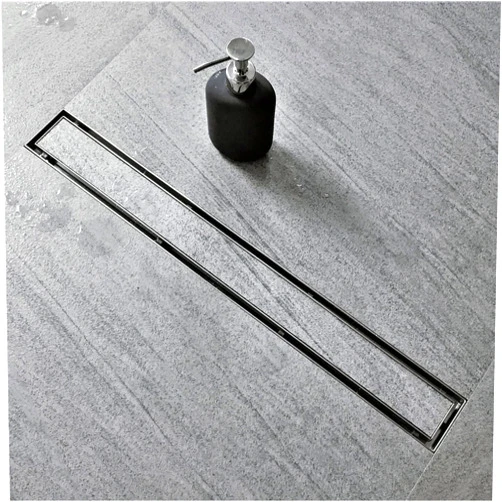 Neodrain 24-Inch Linear Shower Drain with Tile Insert Grate, Professional Brushed 304 Stainless Steel Rectangle Shower Floor Drain Manufacturer, Linear Drain with Leveling Feet, Hair Strainer