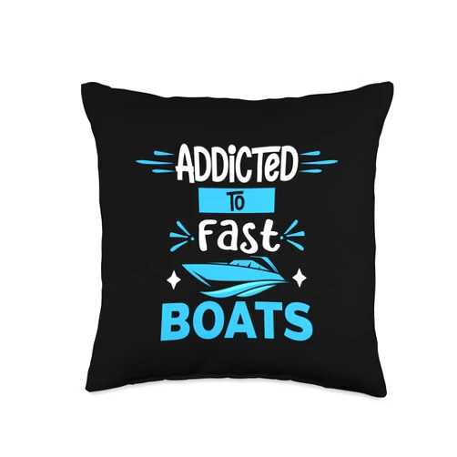 Motorboot Speedboat Boot Wassersport Spaß Outdoor Motorboat Speedboat Boat Sports Fun Water Outdoor Throw Pillow, 16x16, Multicolor