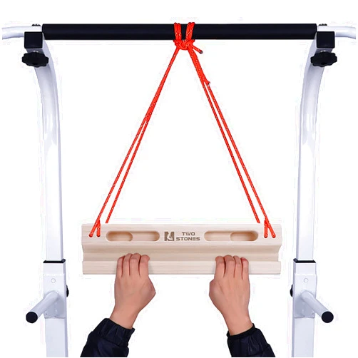 TWO STONES Portable Fingerboard as Rock Climbing Training Boards with Edges and Pockets, Portable Climbing Hangboard as Rock Climbing Finger Strengthener Training Indoor and Outdoor (CJ-HB2024)