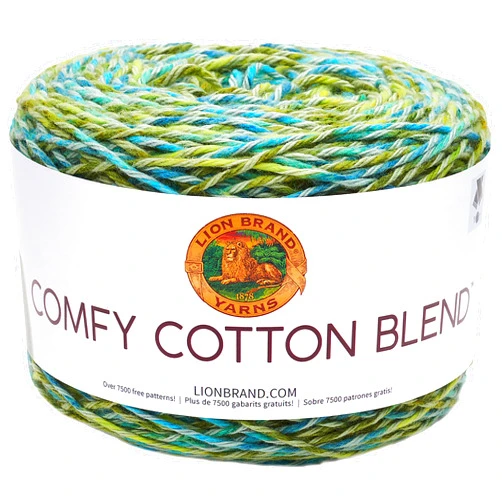 Lion Brand Yarn Comfy Cotton Blend Yarn, Spring Meadow