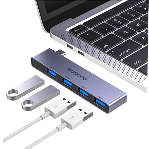 MOGOOD USB C to USB Hub 4 Ports,MOGOOD USB C to USB Hub Multiport Adapter,USB C Splitter with USB 3.0 Port,USB Type C Docking Station for MacBook Pro/Air2020/2019,Surface Pro and More