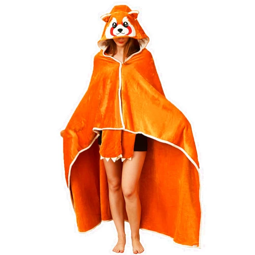 NAMHTOM Red Panda Wearable Blanket Cute Animal Blanket Hoodies for Adults Red Panda Costume Funny Gifts for Women Men