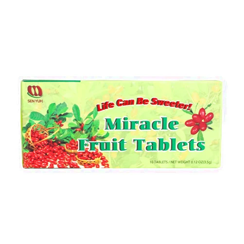 Sen Yuh Miracle Fruit Tablets, Miracle Berry Change Taste Buds Sour into Sweet, All Natural Sugar Alternative, 10 Count