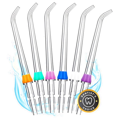 FORTIVO Replacement Heads for Waterpik, Water Flosser Replacement Tips for Waterpik (6 Classic Jet Tips)