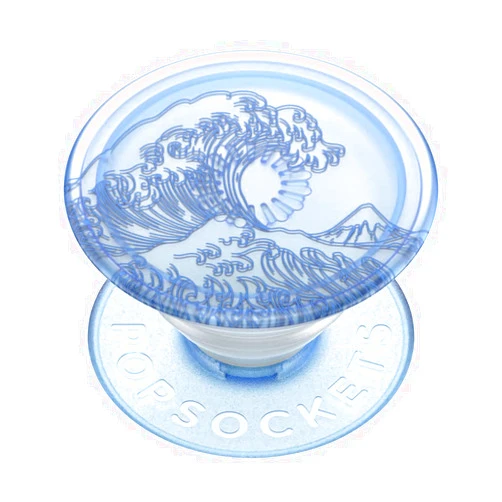 PopSockets Plant-Based Phone Grip with Expanding Kickstand, Eco-Friendly PopSockets for Phone -Translucent Ocean