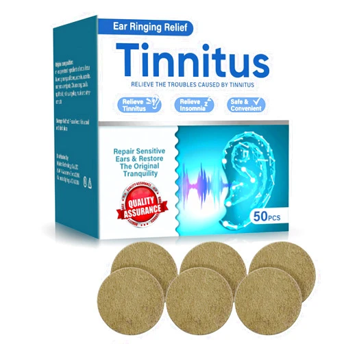 AiRunTech Tinnitus Relief for Ringing Ears, Tinnitus Relief Patches, 50Pcs Support Ear Noise and Buzzing Relief, Natural Herbal Formula Protect Ear Health, Improve Hearing Comfort, Long-Lasting Reduce Ringing