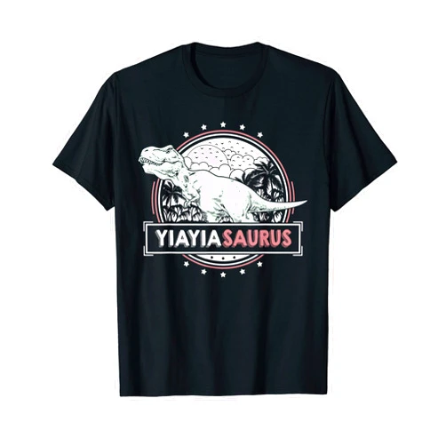 Grapheino Co. Funny YiaYia Apparel & Gifts Mens YiaYiaSaurus YiaYia idea for Women Cute Mother's Day YiaYia T-Shirt