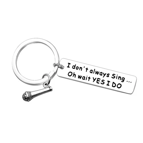 Baipilu Music Lovers Gift Keychain Singer Jewelry Singing Music Lover Gift for Friend Women Men Funny Singer Present Jewelry for Girls Birthday Graduation Present Keychain