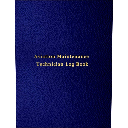 Abatron Logbooks Aviation Maintenance Technician Log Book: AMT Aircraft mechanic logbook for aircaft repairs and mechanical record for mechanics | Blue leather print design