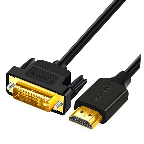 SOEYBAE DVI to HDMI Cable 6ft,HDMI to DVI Bi Directional Adapter Cable Support 1080P，Compatible with Xbox, PC, TV Box，Monitor