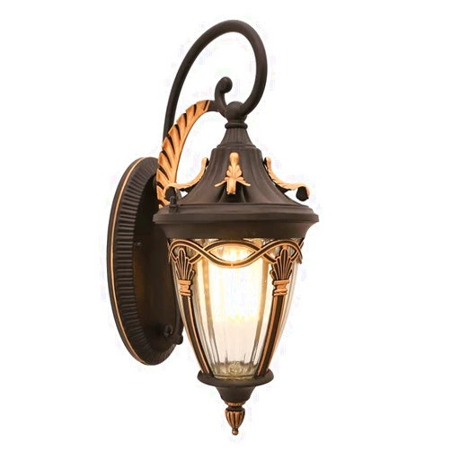 WXHJRM Wall Lamps & Sconces Industrial Aluminum Glass Wall Light Vintage Outdoor Waterproof Wall Lantern Wall Mounted Lighting Fixture for Garden Porch Entrances Hallways (Color : Black)