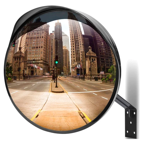 moveland 16 Inch Convex Security Mirror - Adjustable Acrylic Safety Mirror - Wide View Garage Mirror for Parking Assist Business, Traffic, Warehouse, Blind Spot, Office(Support Indoor and Outdoor)