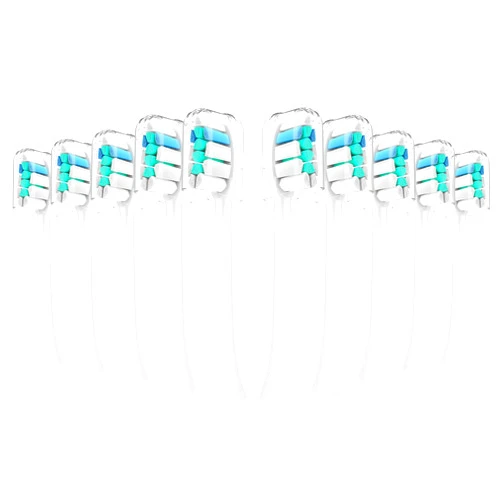 Topkitfice Replacement Toothbrush Heads Compatible with Philips Sonicare：10 Pack Soft Replacement Electric Brush Head Compatible with Phillips Sonicare Snap-on System