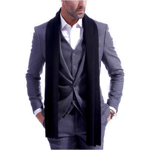 VEXTROFORT Men's Scarf Cashmere Feel Fashion Scarves for Men Winter Knitted Long 70.8IN 11.8IN