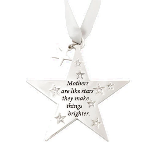 GreaterGood Sisters/Mothers are Like Stars Ornament (Mother - Silver, One Size)