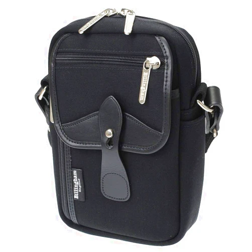 Billingham Airline Stowaway Camera/Travel Pouch (Black Canvas / Black Leather)