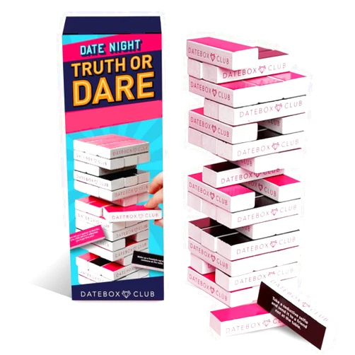 DateBox Club The Truth or Dare Tower Game - The Perfect Date Night Game for Couples - Plays Like The Traditional Tower Games, Making Your Date Night More Fun. Created by DateBox Club - Gottman Certified