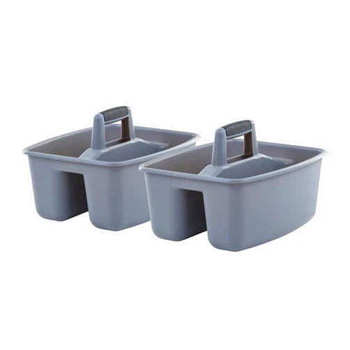 Mighty Tuff Rough and Rugged All-Purpose Cleaning Caddy, Grey/Black 2 Count (CD0170)