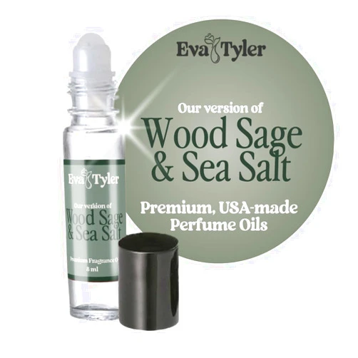EvaTyler Wood Sage & Sea Salt Premium Perfume Roll on | USA made | Long-lasting | Women's (Hair & Body Spray 30ml)