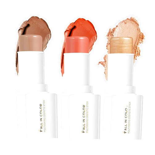 MEICOLY Makeup Sticks Kit, Contour Stick,Blush Stick, Highlight Stick,Facial Repair Bronzer Shading Stick, Cruelty Free Multi Stick Trio Cream Face Blush for Cheeks Lip Eye,02