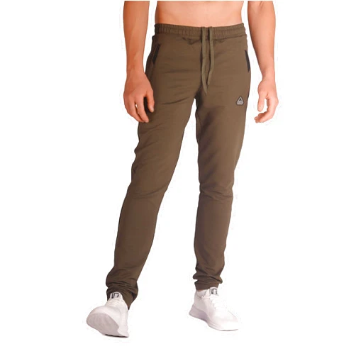 SCR SPORTSWEAR Men's Sweatpants with Pockets Tapered Slim Golf Athletic Joggers Open Bottom Activewear Lounge Pants - Mens Medium Tall Sweatpants for Men - 32W x 33L Extra Long, Khaki Green-K536