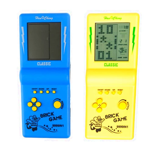 JIDAFANG-US 2 Pcs Brick Game Console Large Screen Handheld Games Electronic Games Build in Classic Nostalgic Puzzle Game for Adults(Random Color)