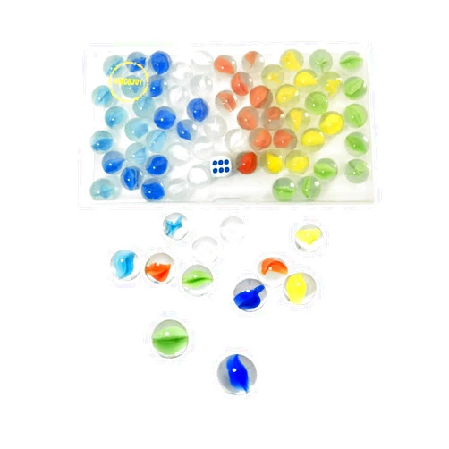 UNCOJOY 72 PCS Cat's Eye Glass Marble Marble Glass Marbles Bulk Marble 0.63 inches 6 Colors(Bring a dice)