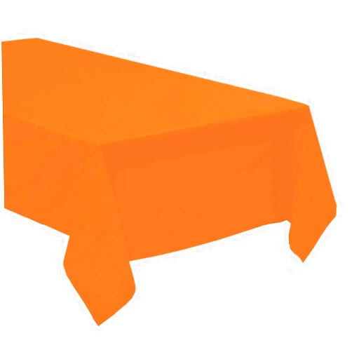 Fupot Plastic Table Cover Heavy Duty Tablecloth Reusable/Disposable (3 Pack Rectangle 54