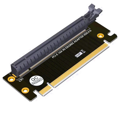 HOHOKANG PCIExpress 4.0 16X Adapter Card PCIE to PCIE 16X Slot 90 Degree Connectors HighSpeed PCIE X16 Converter 2U Height, As Pictures