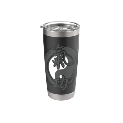 Qigong martial arts China meditation breath Yang Qigong Meditation and Martial Arts Yin and Yang Stainless Steel Insulated Tumbler