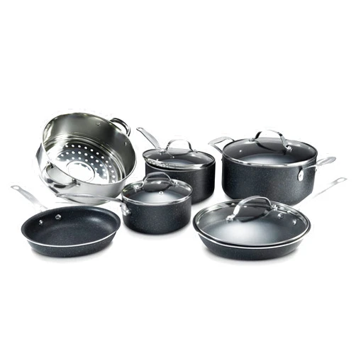 Granitestone Original 10 Piece Nonstick Cookware Set, Scratch-Resistant, Granite-Coated, Dishwasher and Oven-Safe Kitchenware, PFOA-Free Pots and Pans As Seen On TV