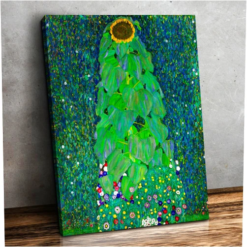 CP CANVASPATH Sunflower by Gustav Klimt Size:30x36x1.5 Canvas Prints Giclee Print Wall Art for Home Decor