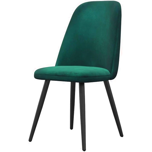 WSHFFILO Flannel Fabric s Per-Home Modern Side Chair with Black Metal Legs for Room Dining Room Living Room Bedroom Chairs