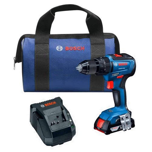 BOSCH GSB18V-490B12 18V EC Brushless 1/2 In. Hammer Drill/Driver Kit with (1) 2 Ah Standard Power Battery