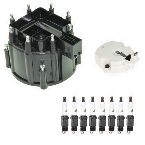 Sawyer Auto Replacement Distributor Rotor Cap and Spark Plugs Kit fits Chevy C10 C30 GMC K3500 5.7L