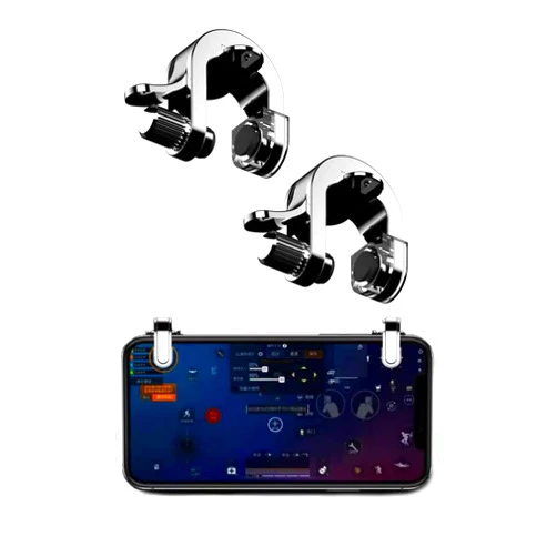 Paucator Mobile Game Trigger Controller 100% Mechanical Metal Trigger Metal for iPhone Android Cellphone Gaming Joystick Sensitive Shoot Aim Keys for Fornite/Knives Out/Rules of Survival PUBG 1 Pair