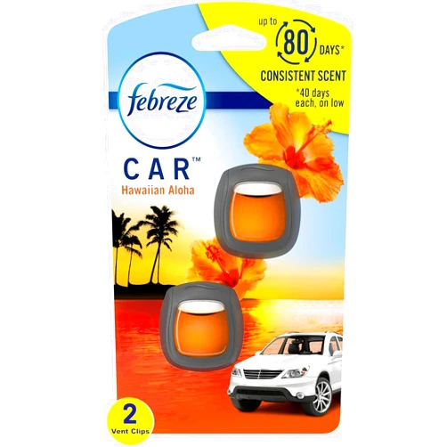 Generic Febreze Car Air Freshener Vent Clips - 2 Clips - 0.07 Fl Oz (Hawaiian Aloha)