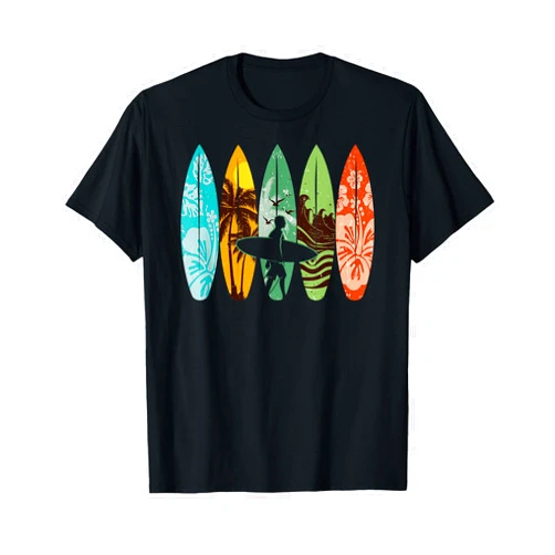 Vintage Surfing Apparel Co. Surfboarder Hawaii Wave Surfing Surfboard Lover Beach Surfer T-Shirt