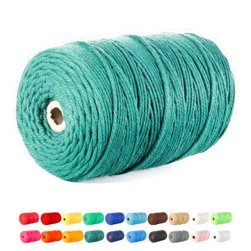 POZEAN Macrame Cord, POZEAN 3mm x 220 Yards (About 200m) Cotton Rope, 100% Natural Cotton Macrame Rope for Wall Hanging, Plant Hangers, DIY Crafts Knitting, Christmas Wedding Decorative Projects (Dark Green)