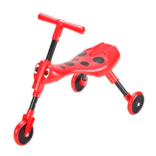 Scuttlebug 3-Wheel Foldable Ride-On Tricycle for 1+ Year Old Boys and Girls, Antennae Handlebar, Develop Your Toddler’s Balance and Motor Skills, Fun with No Surface Scratches (Beetle)