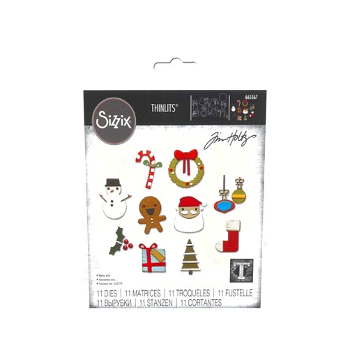 Sizzix Christmas Thinlits Die Set Christmas Minis by Tim Holtz