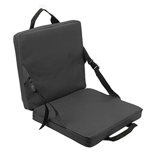 JIXAW Stadium Seats for Bleachers with Back Support,Stadium Seating for Bleachers with Comfy Padded Active Foam Backs,Bleacher Chairs with Back and Cushion Thick,Black