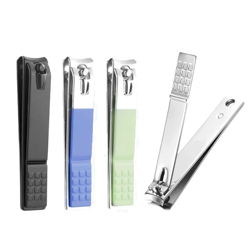 SHxxyljh Nail Clippers Set,Large Toenail Clippers for Thick Nails,15mm Sharp Curved Blade Clippers Cutter,Finger Nail Clippers for Men Adults,Women,Seniors(4Pcs,Black,Silver,Green,Blue)
