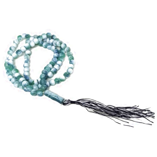 Al-Ameen Muslim Gift Muslim Tasbih 99 Prayer Beads Islam Rosary Misbaha AMN-218 Worship dhikr Ceremony with Decorated Tassels Eid Ramadan Religious Gift (Grey)