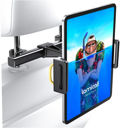 Lamicall Car Tablet Headrest Holder - Car Back Seat Headrest Tablet Mount Stand for Kids, Road Trip Essentials, Compatible with 2024 iPad Pro 11/13