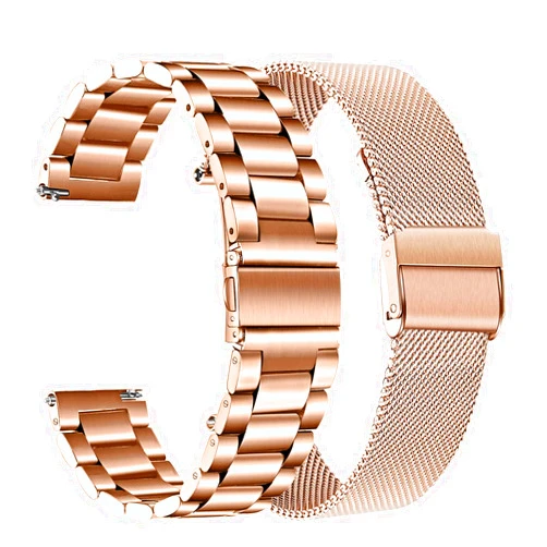 TRUMiRR Band Sets for Venu 3S (41mm) Women Smart Watch, Solid Stainless Steel Metal + Mesh Watchband for Garmin Garmin Venu 3S / Venu 2S / Forerunner 265S / Vivomove 3S
