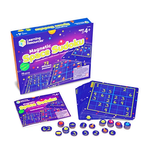 Learning Resources Magnetic Space Sudoku - 72 Pieces, Ages 4+ Space Games for Kids, Sudoku for Kids Gifts for Boys and Girls