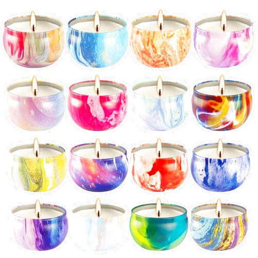 Melostu 16 Pack Scented Candles Gifts Soy Wax Travel Tin Jar Candles for Home 2.5 OZ Aromatherapy Candles Gift for Mom for Christmas, Birthday, Thanksgiving, Mother's Day